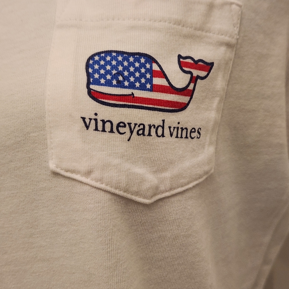 Vineyard Vines Patriotic Whale Pocket Tee